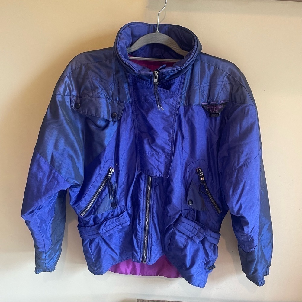 Vintage 80s Mountain Goat Ski Jacket. Size Medium Purple. Great Vintage Cond…
